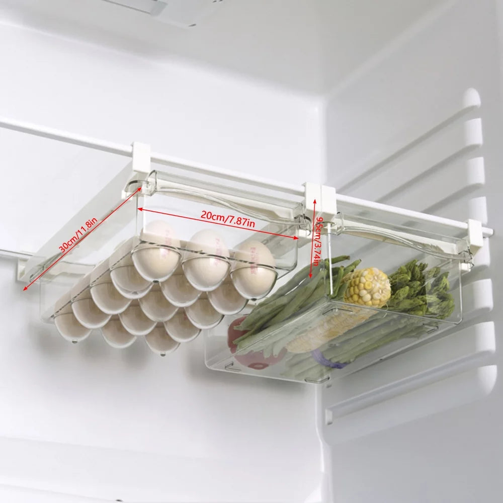 Transparent Refrigerator Egg Tray with Handle Q81709