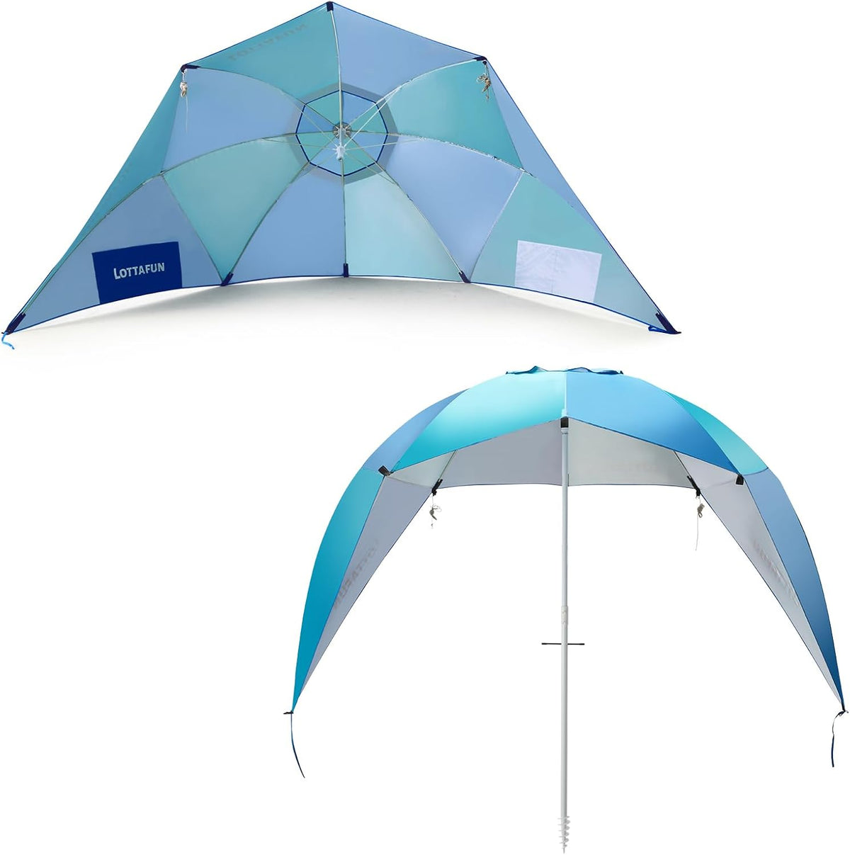 10-Foot Blue Green UPF 50+ Umbrella Shelter X319