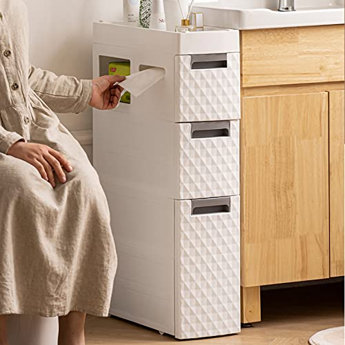 Slim Storage Tower with Wheels Drawer Cart G81563