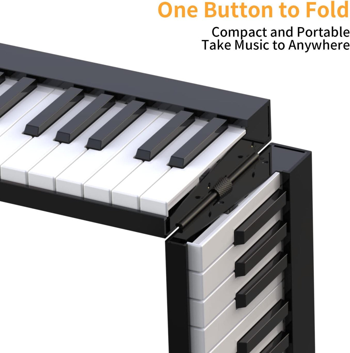 61 Keys Foldable Electric Piano Keyboard with MIDI Function F4953