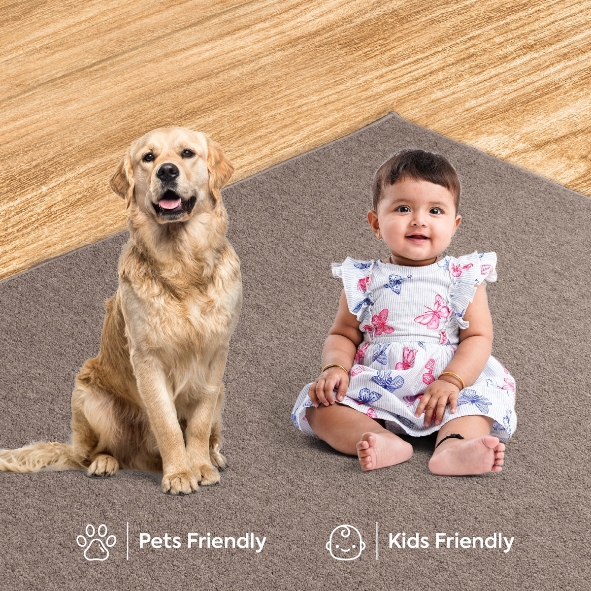 Brown Solid Color Runner Rug, 3' x 46' S53812