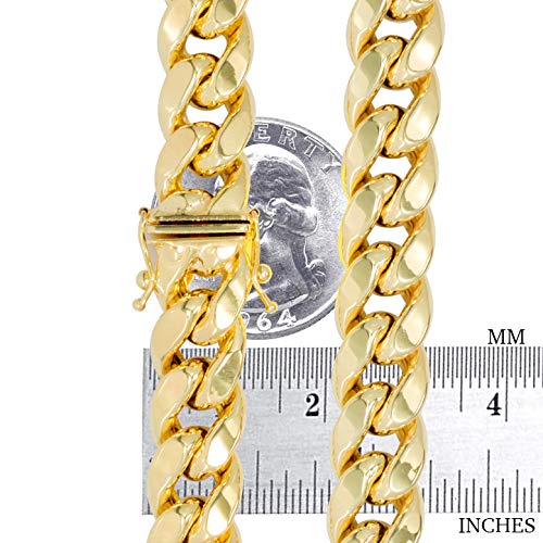 14k Yellow Gold Miami Cuban Link Chain Necklace L55734