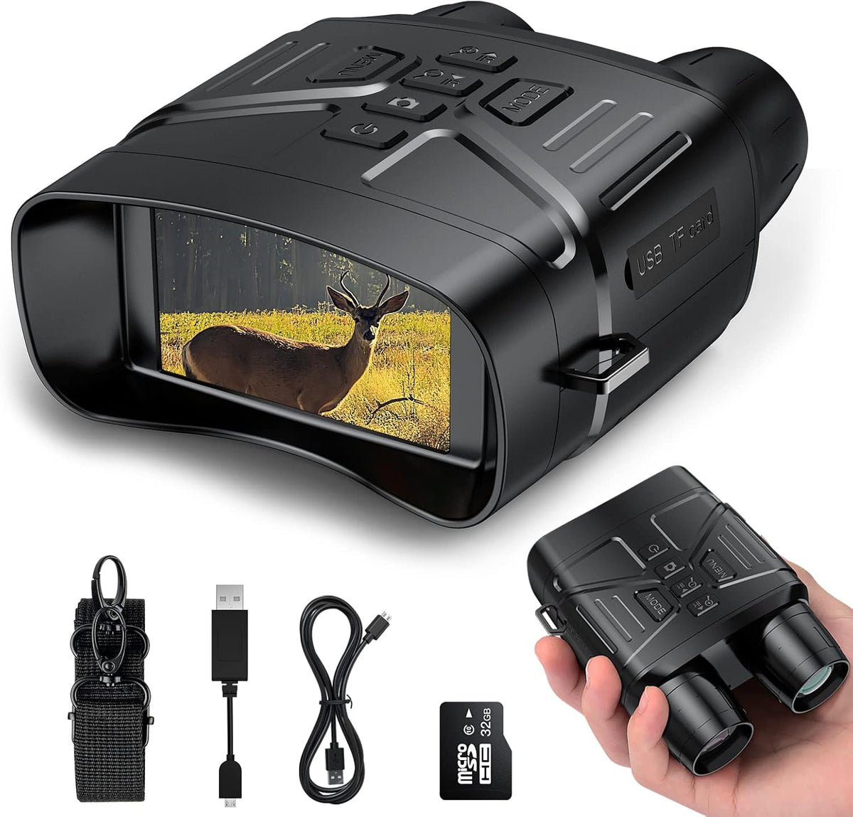 4K Infrared Night Vision Binoculars with Rechargeable Battery L85080