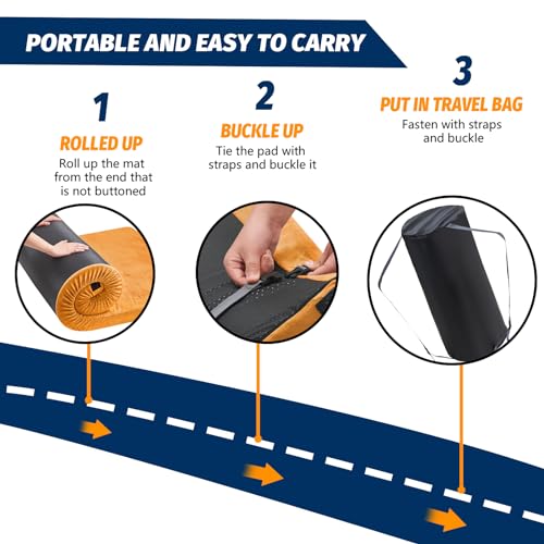 Memory Foam Camping Mattress Pad with Travel Bag H162262