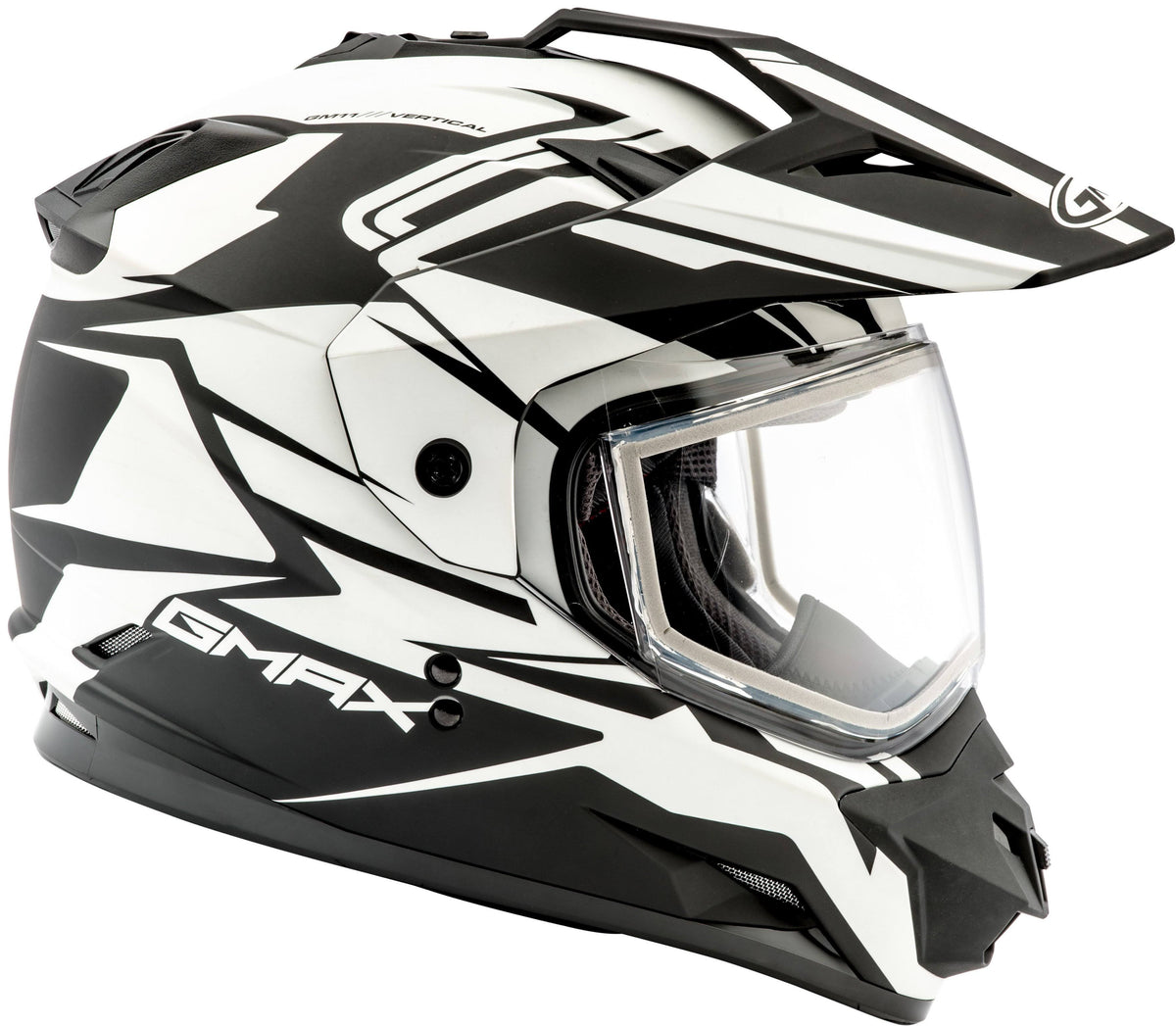 Flat Black White Snow Sport Helmet U1572