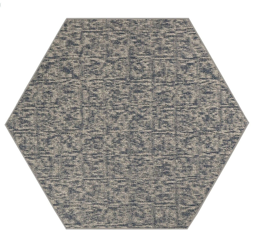 Navy Hexagon Rug K986356
