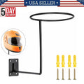 Black Wall Mount Motorcycle Helmet Holder Rack I3947