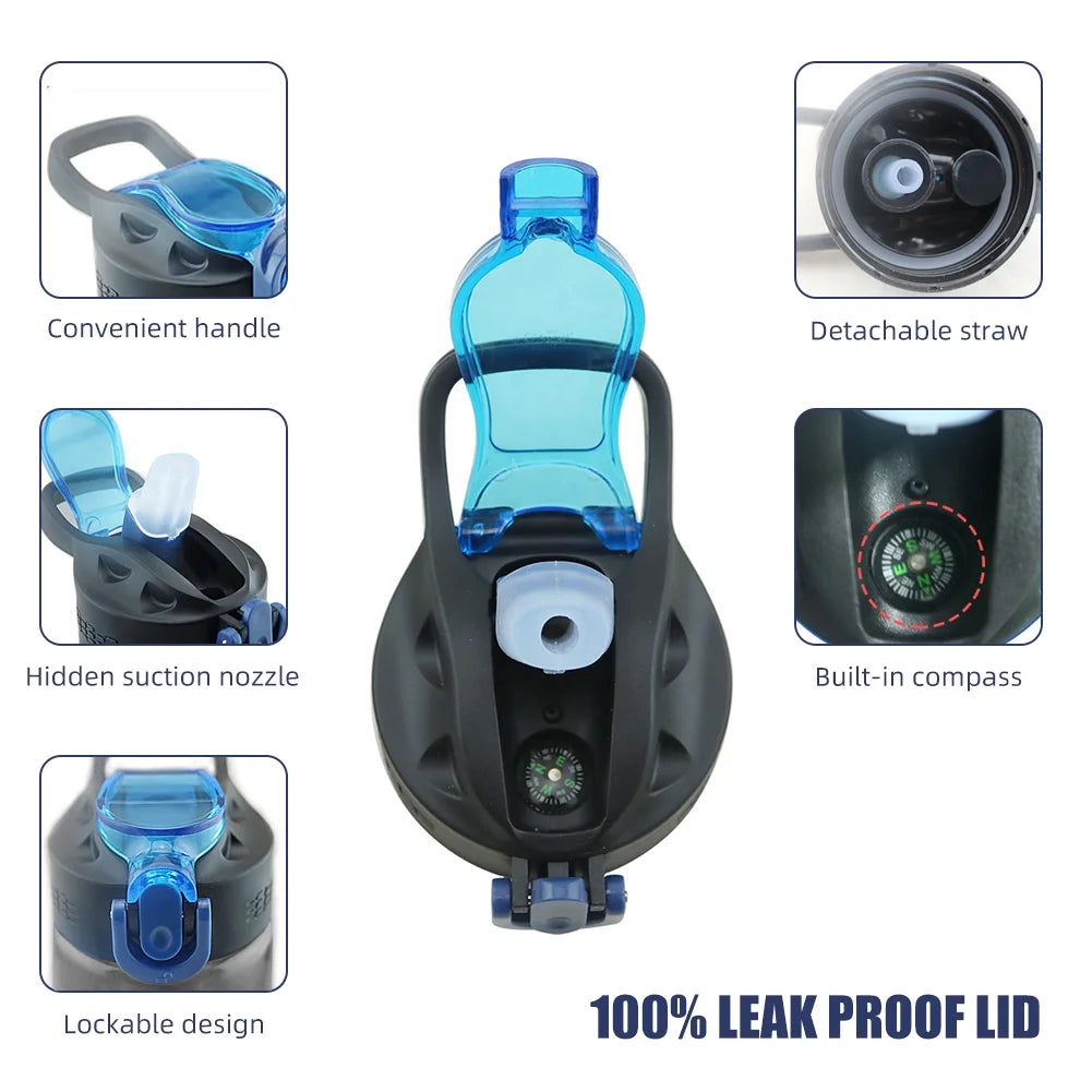 Lightweight Tritan Water Bottle with Filter, Lockable Lid N88237