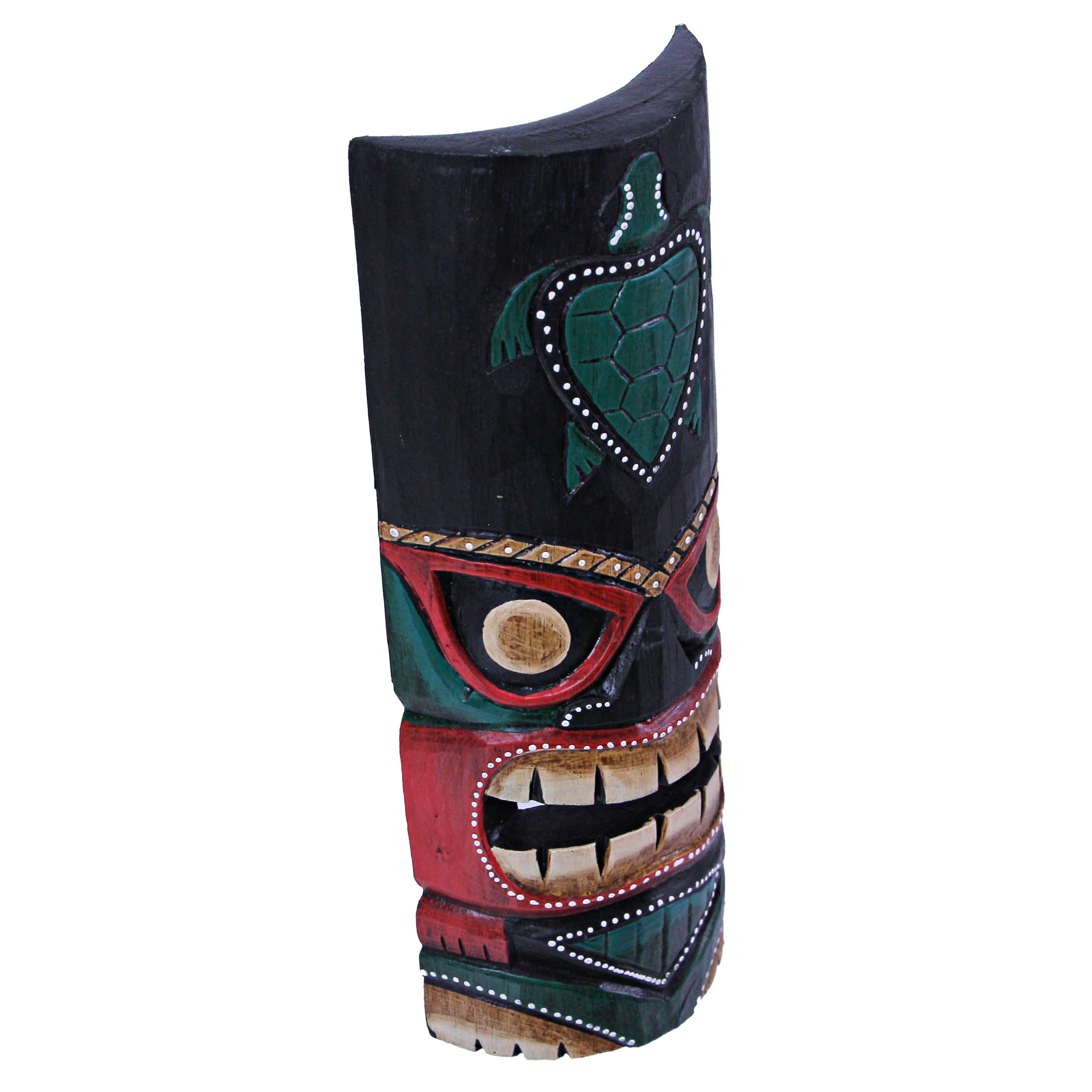 12 inch Wood Multicolor Tiki Mask Wall Hanging Art Set of 10 P179797