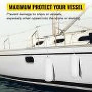 4 Pack Large 10x28 White Ribbed Boat Fenders with Center Hole Z312