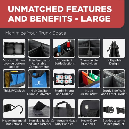 Extra Large Expandable Foldable Truck Bed Organizer P789