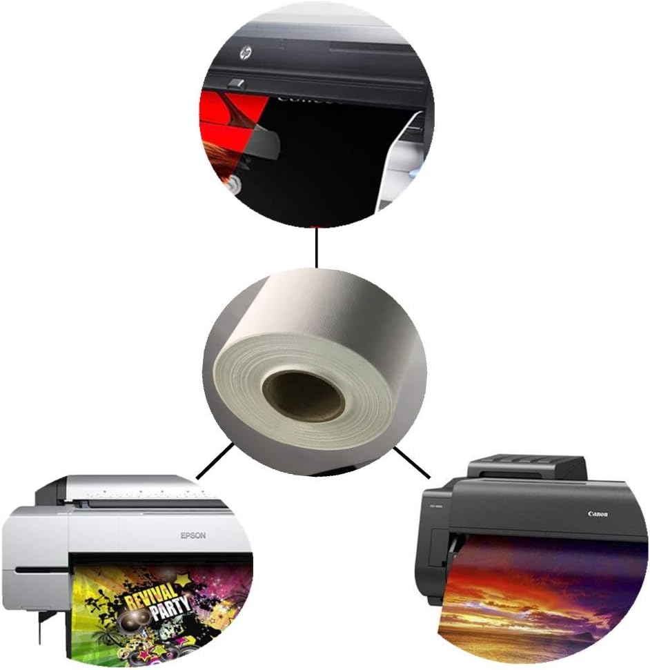 17x40ft Roll Waterproof White Matte Inkjet Canvas Y50950