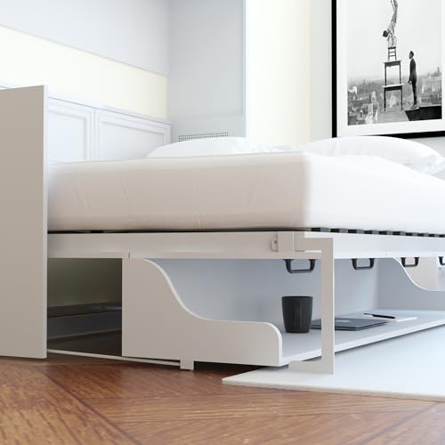 Full Murphy Bed with Desk Engineered and Solid Wood F41246