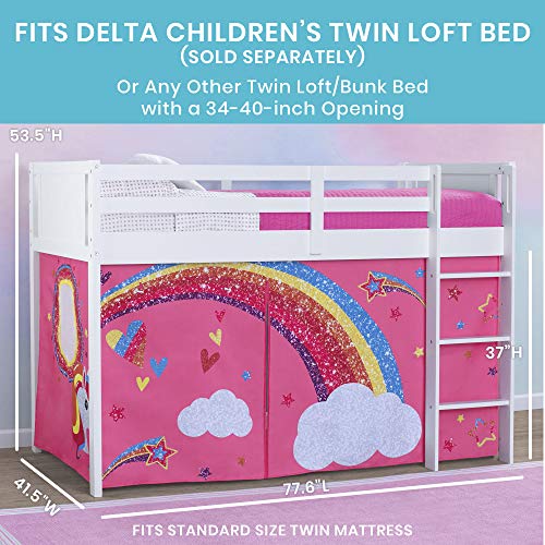 Loft Bed Tent Curtain Set for Low Twin J658