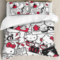 Kawaii Cat Printed Full Comforter Cover Set with 2 Pillowcase Z626290