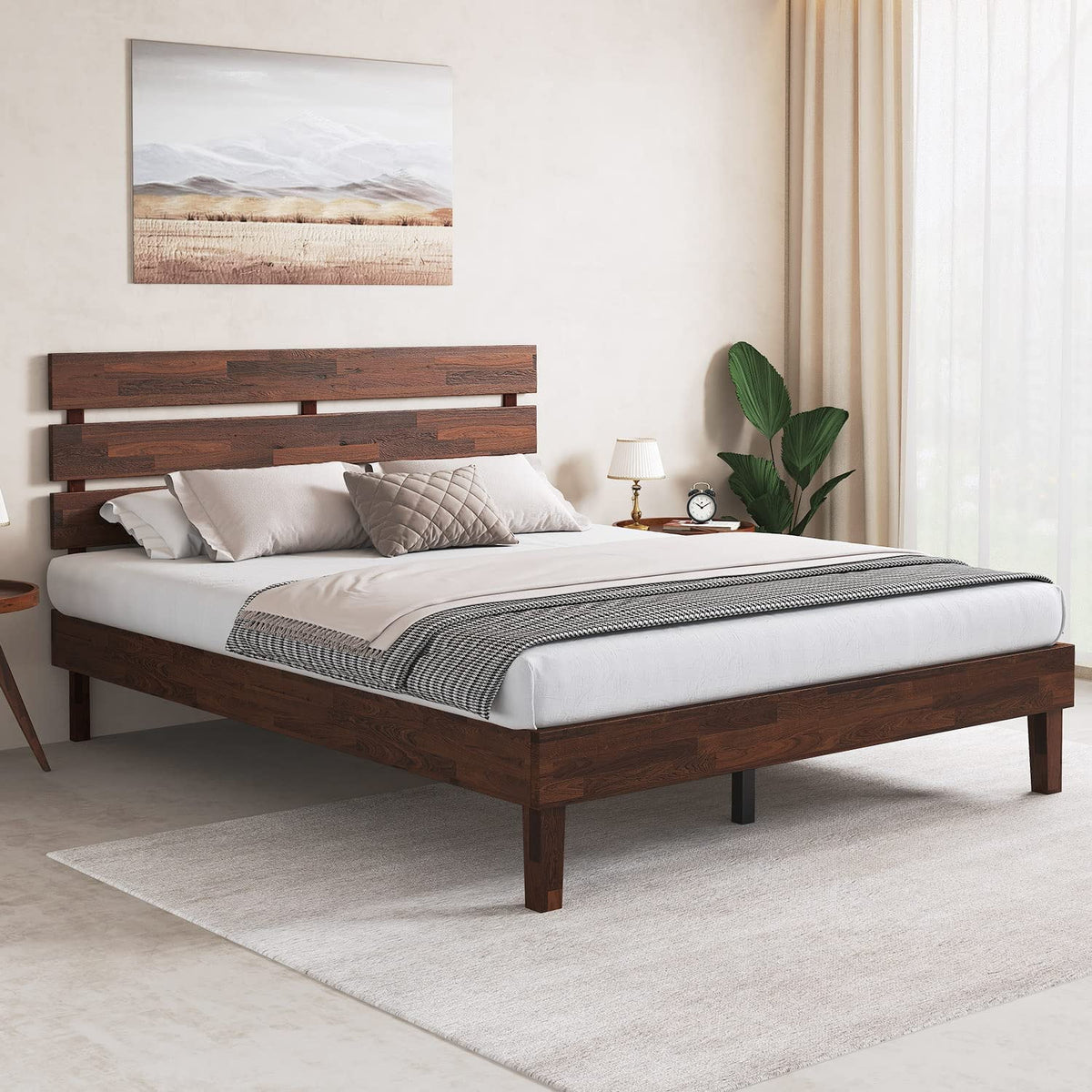 14 Inch Queen Solid Wood Platform Bed R2590