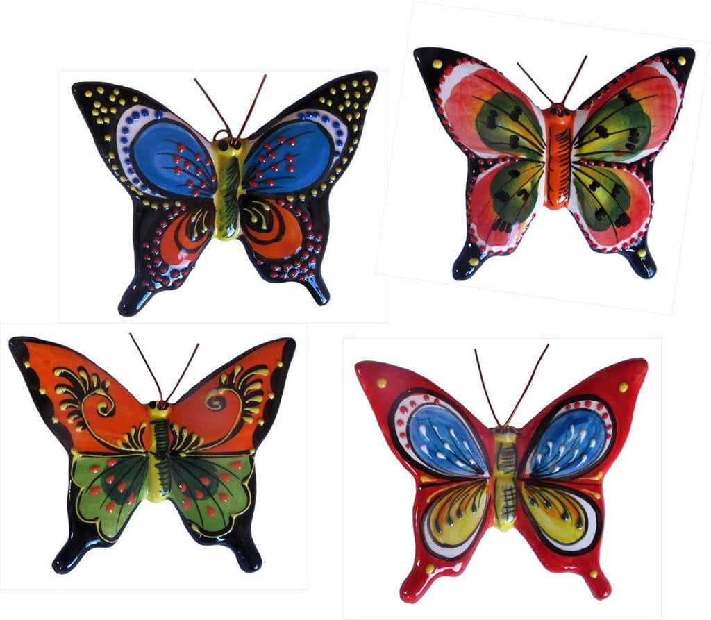 4-Piece Multicolor Butterfly Wall Hangers Set B1468