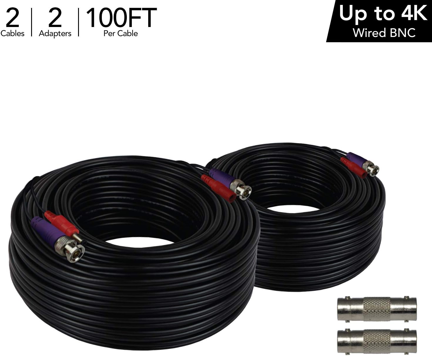 100 ft. in-Wall Rated Video/Power Camera Extension Cable with Extension Adapter (2-Pack) R258479