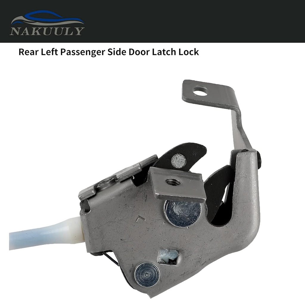 Left Driver Side Rear Door Lock Latch & Cable Assembly Pack of 2 T2726