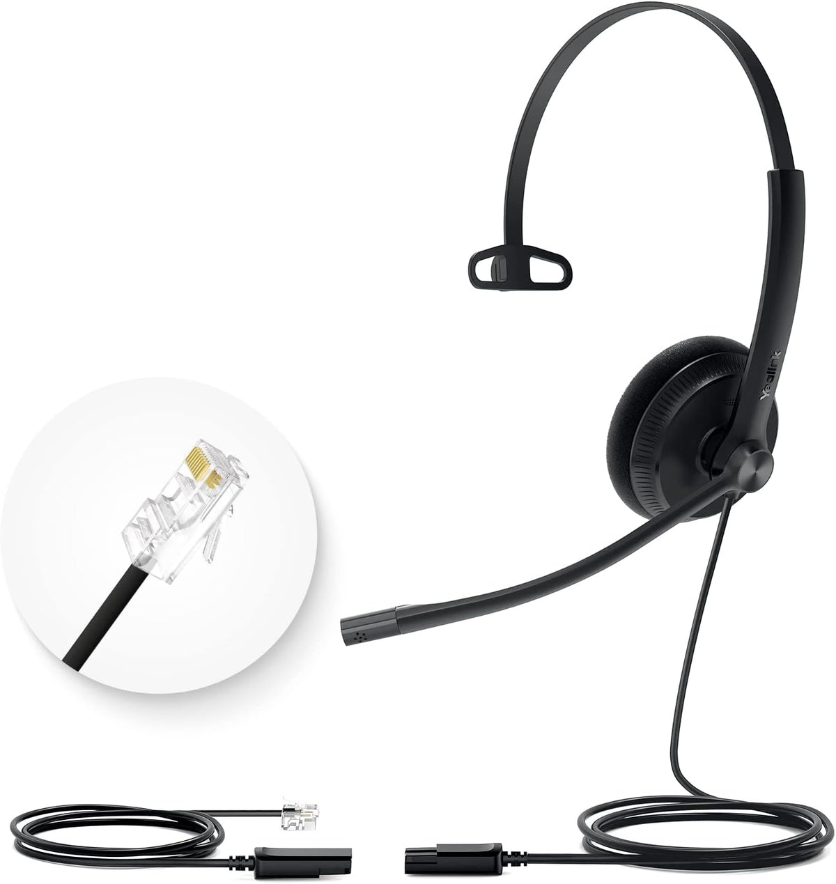 YHS34-DUAL Black Wired Headset with Microphone P166346