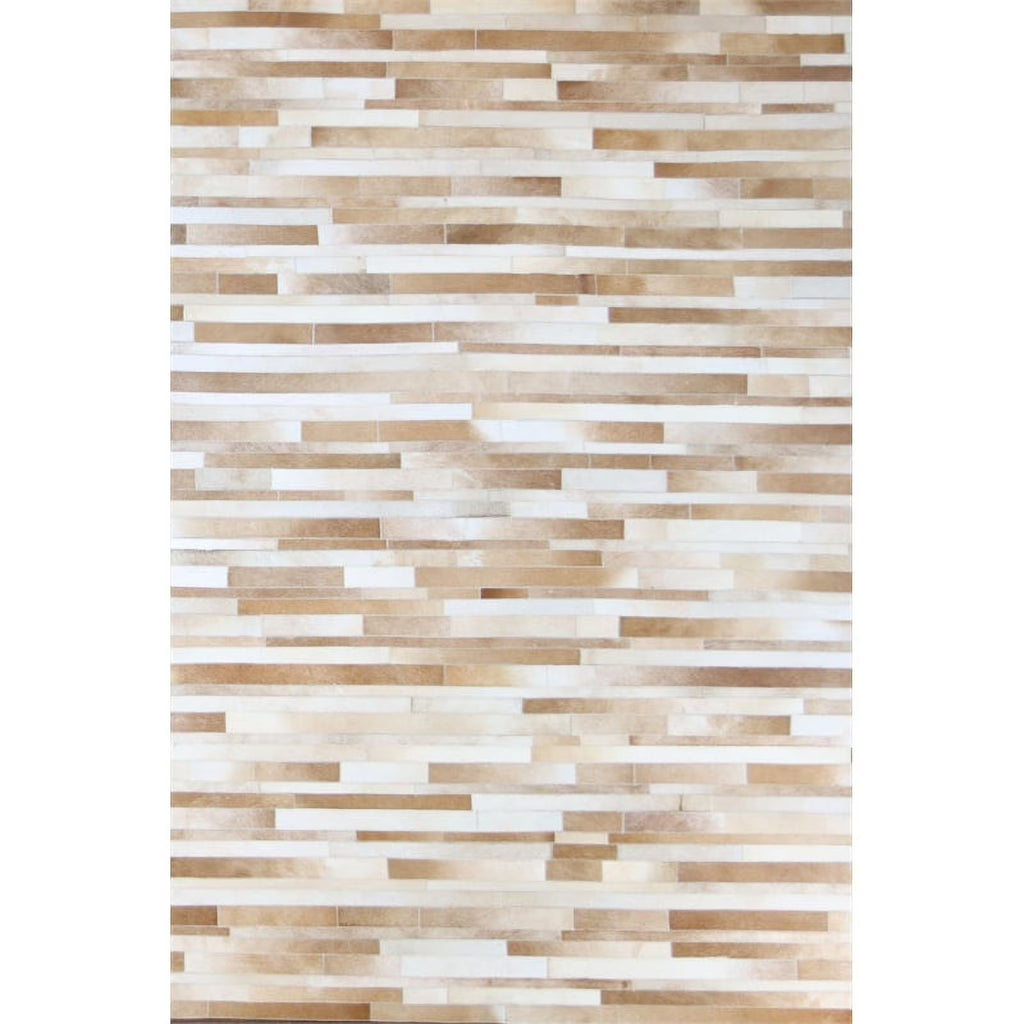 Camel Hair on Hide Leather Area Rug H808436