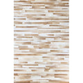 Camel Hair on Hide Leather Area Rug H808436