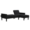 Dark Gray Linen Sectional Sofa Futon Z170