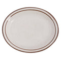 White Brown Speckle Oval Platter B516907