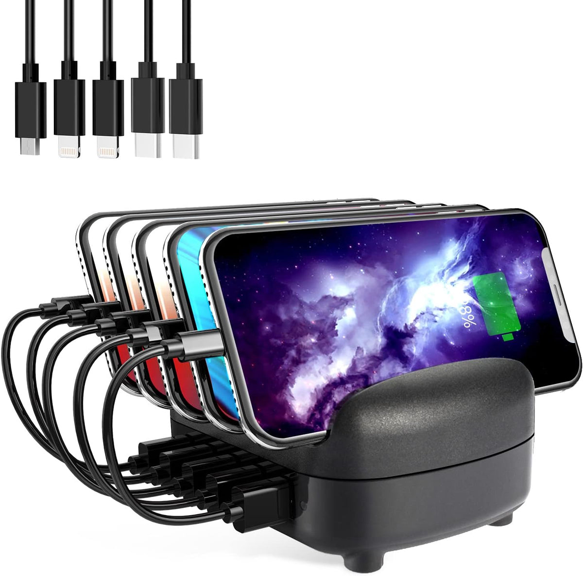 120W Charging Station with 10 USB Smart Ports, Pack of 2 L82802