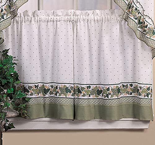 Cottage Ivy Country Curtain Tier And Swag Set, Multi, 56-Inch X 36-Inch O73989