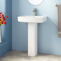 White Pedestal Bathroom Sink I6077