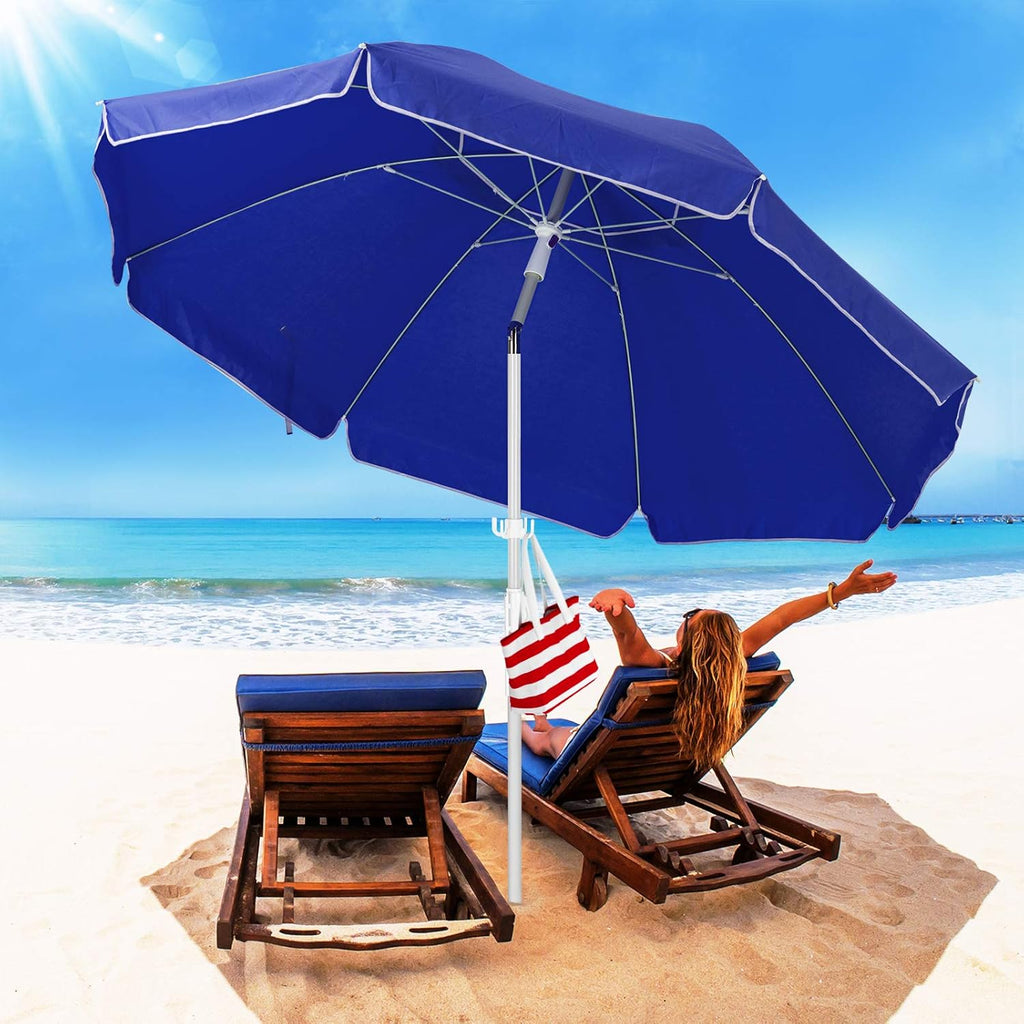 6.5FT Beach Umbrella with Carry Bag X12587