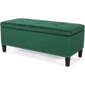 Rectangular Velvet Storage Ottoman Bench Footstool G64264