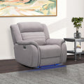 Gray Power Reclining Chair with Heat and Massage S1807