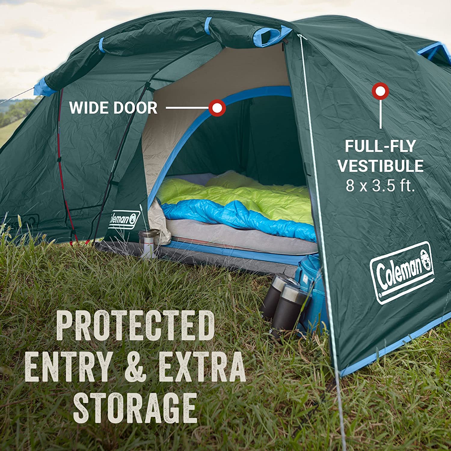 1 Camping Tent with Rainfly and Carry Bag U5403