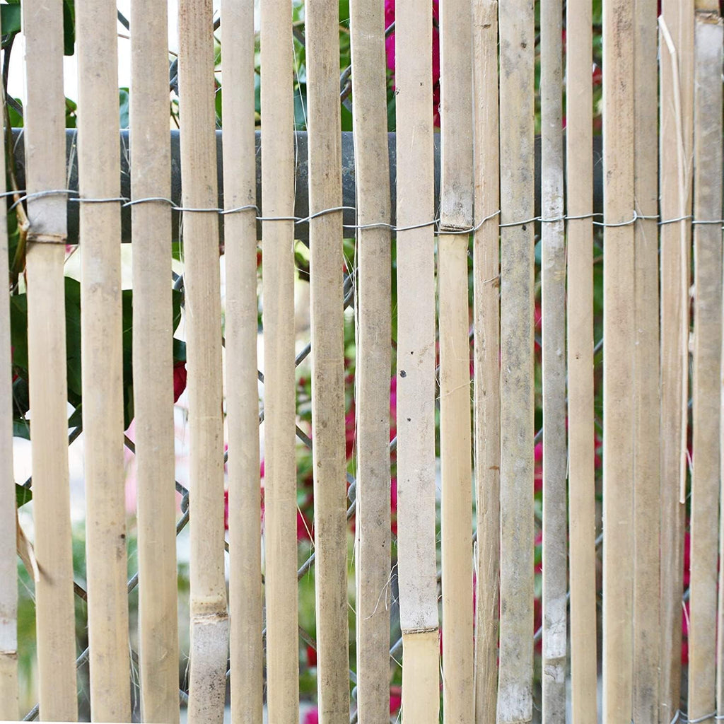 Natural Split Rolled Bamboo Fence Panel 4 ft H x 6 ft L T32231