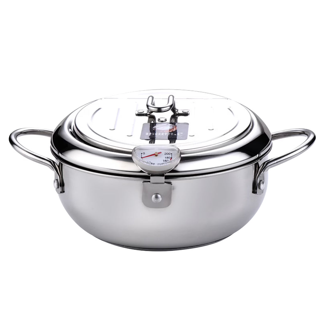 Steel Japanese Style Fryer With Thermometer And Pot T72398