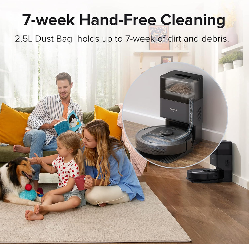 Robot Vacuum with Self-Empty Dock, 2700Pa Max Suction, 180mins Max Run-Time S624