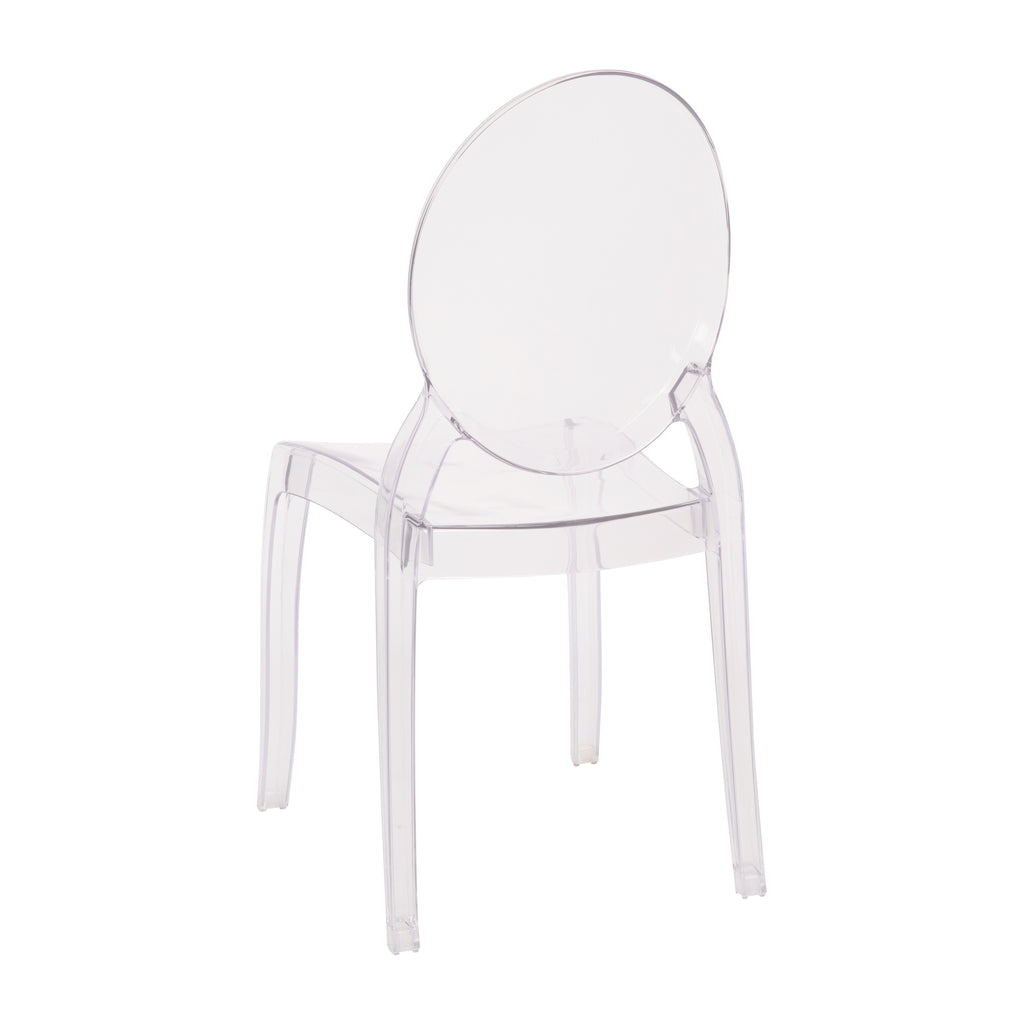 Set of 4 Transparent Resin Ghost Chairs Q673