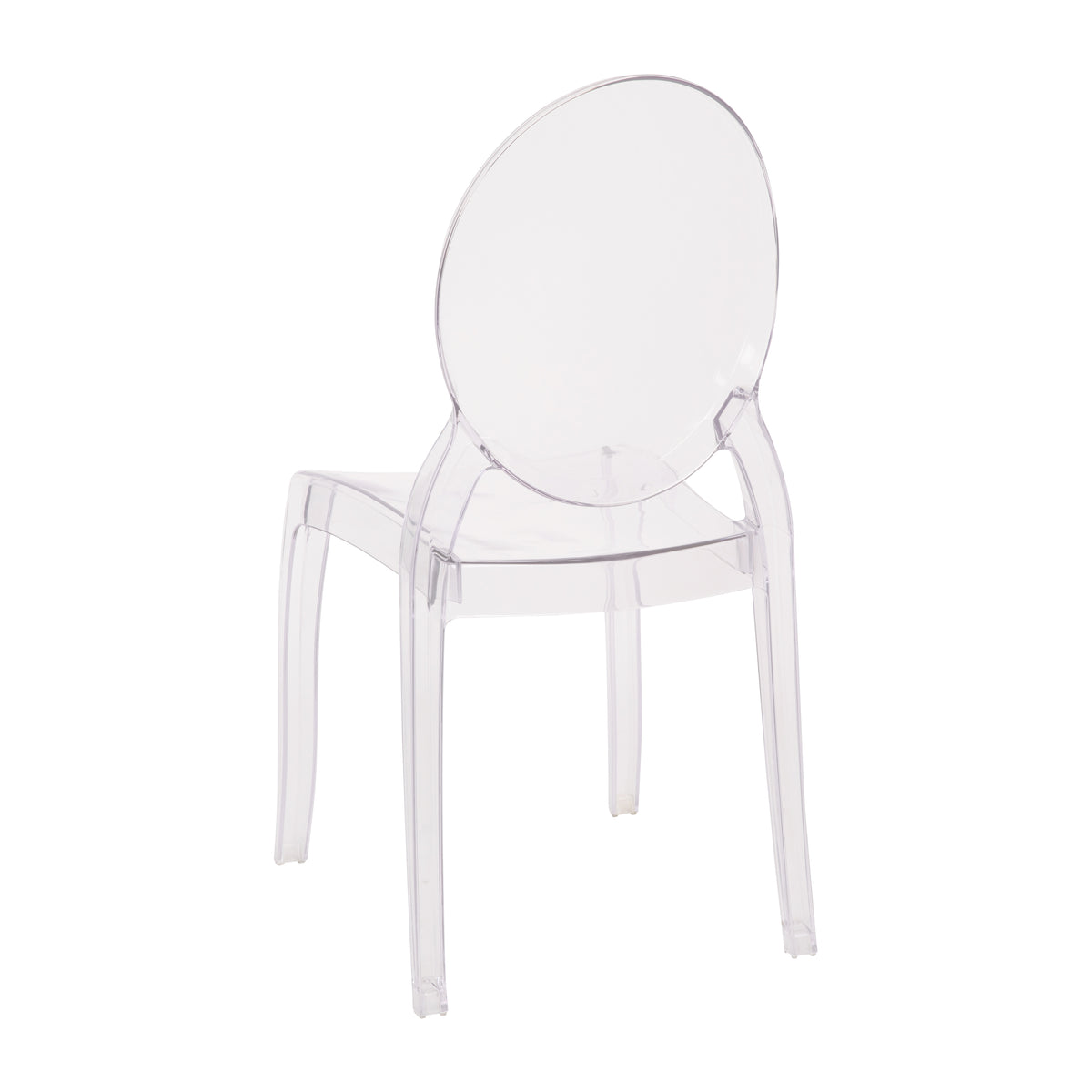 Set of 4 Transparent Resin Ghost Chairs Q673