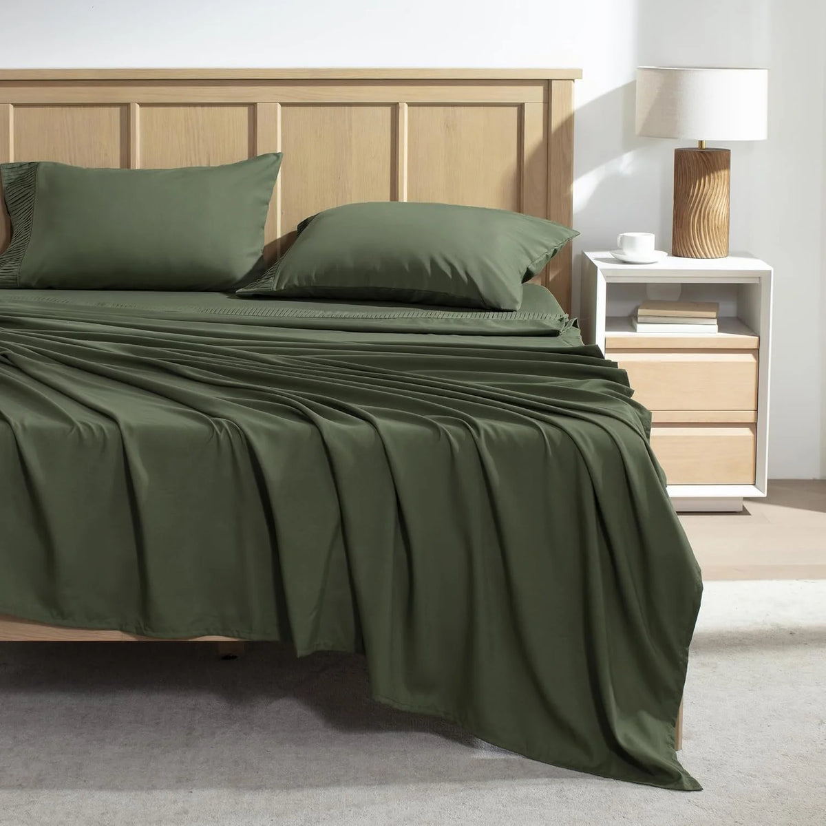 King Size 4 Pieces Microfiber Deep Pocket Bed Sheet Set R530