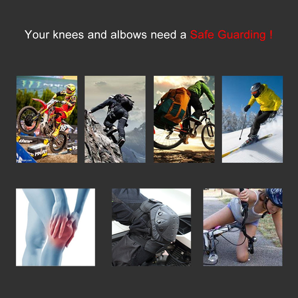 4PCs Cycling Knee Brace and Elbow Guards Protective Pads R802036