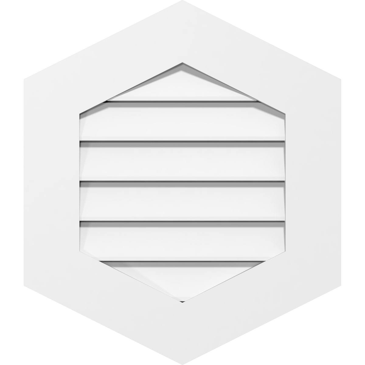 Vertical Peaked Surface Mount PVC Gable Vent B763716