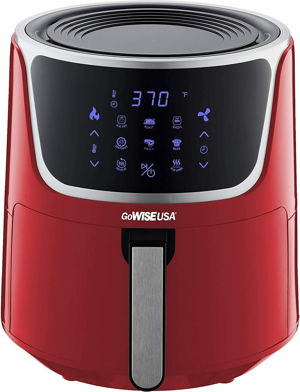 7-Qt. Extra Large Electric Air Fryer with Dehydrator Red Q306
