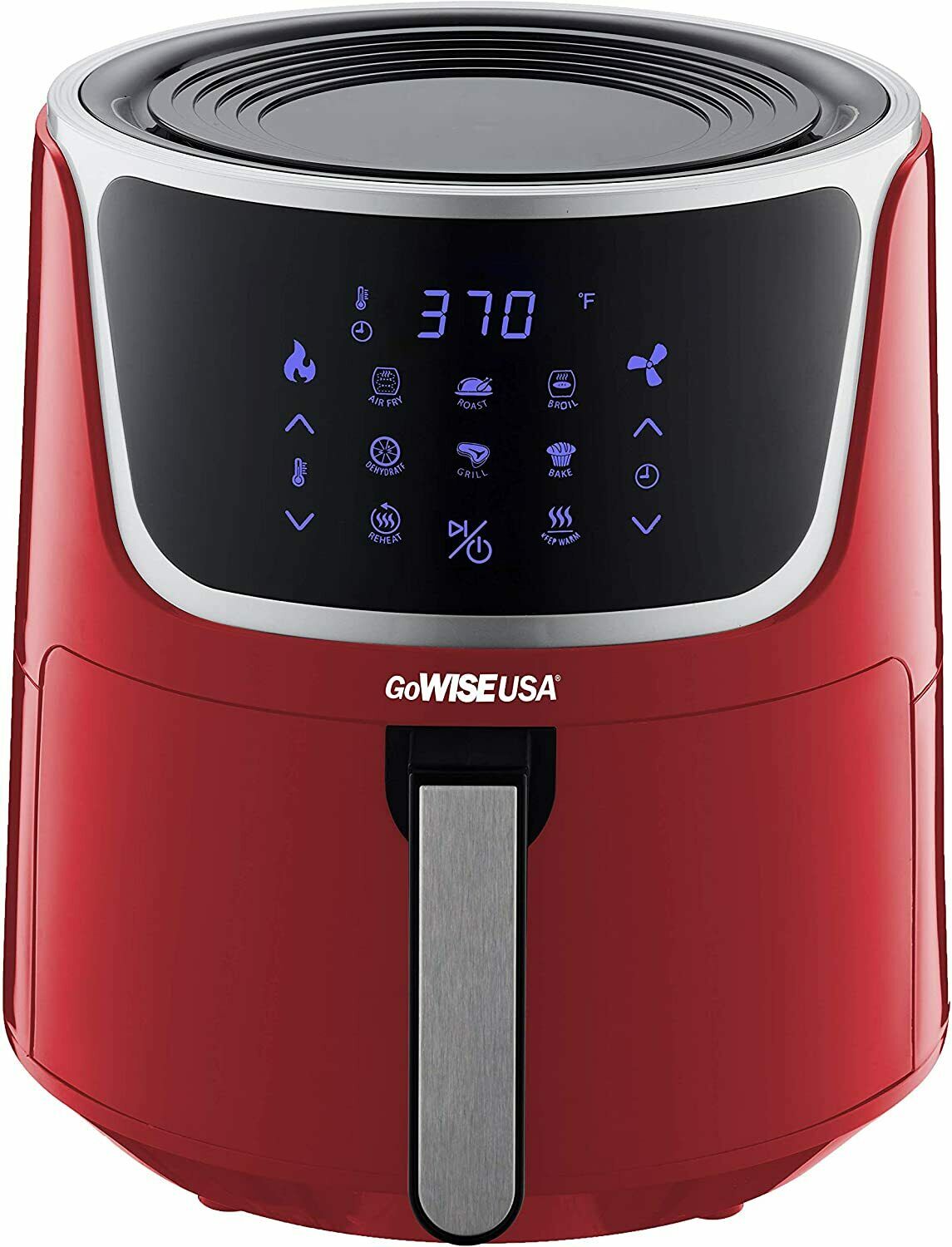 7-Qt. Extra Large Electric Air Fryer with Dehydrator Red Q306