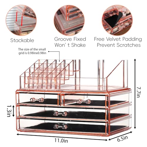 Clear Acrylic 10 Drawer Makeup Storage Organizer X7566
