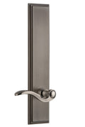 Tall Plate Privacy Lever in Antique Pewter U524655