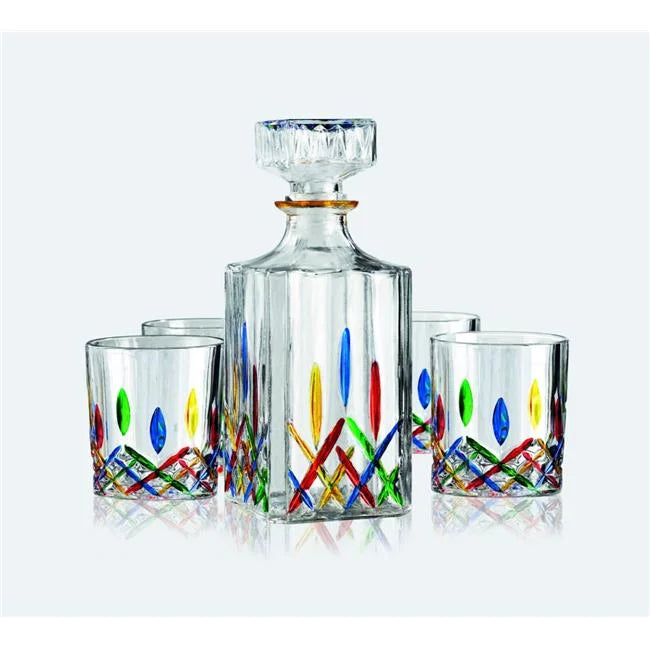5 Piece Whiskey Decanter Set V4098