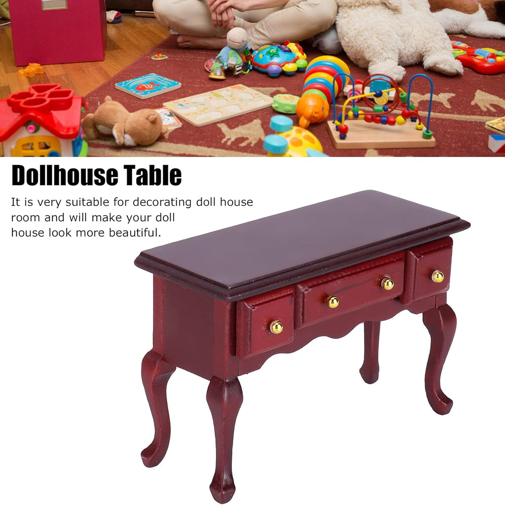 Mini Wooden Dollhouse Table Desk U27729