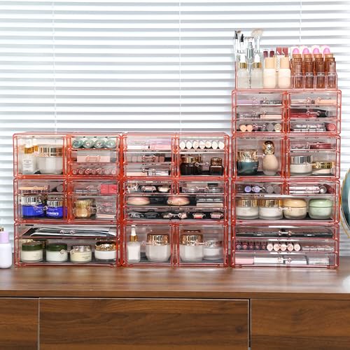 Clear Acrylic 10 Drawer Makeup Storage Organizer X7566